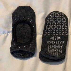 Tavi Noir Dark Grey Sparkle Ballet inspired sticky sock